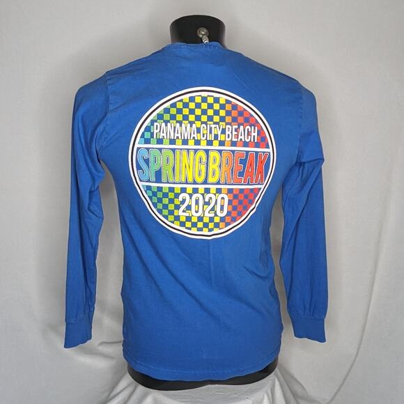 Alvin's Island Logo T-Shirt | Men's Small Blue Vintage Surf Graphic Tee - Picture 4 of 5